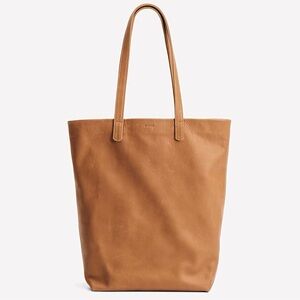 BAGGU The Favorite Tan Natural Milled Leather Slouchy Soft Tote